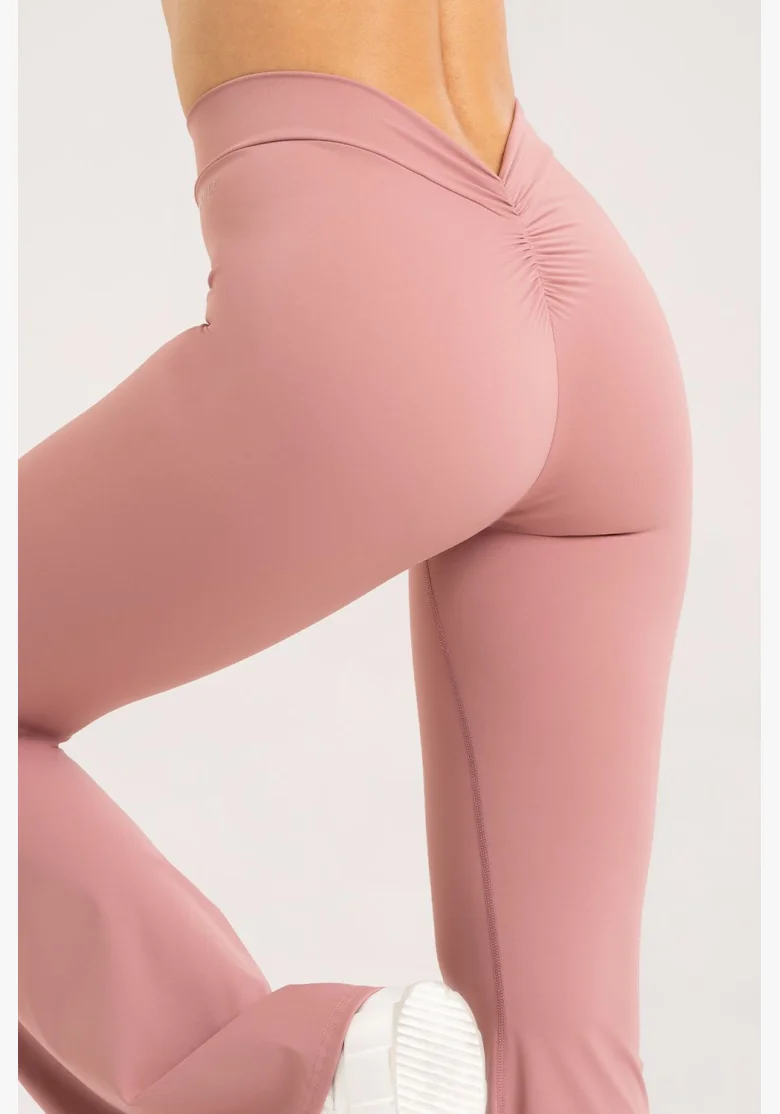 Gym Glamour zvonové legíny Deep Glow Blush