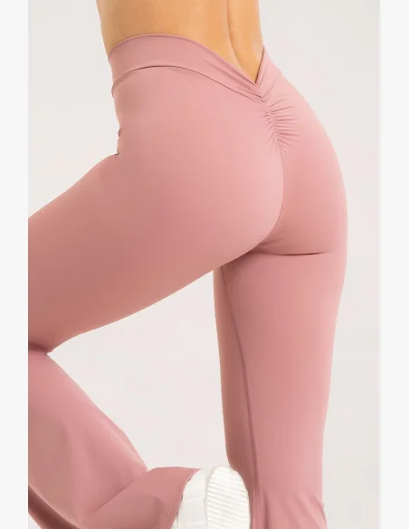 Gym Glamour zvonové legíny Deep Glow Blush