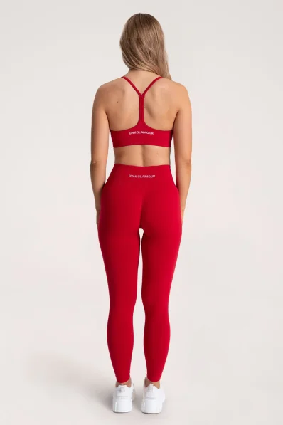 Gym Glamour Legíny Second Skin push up Red 2