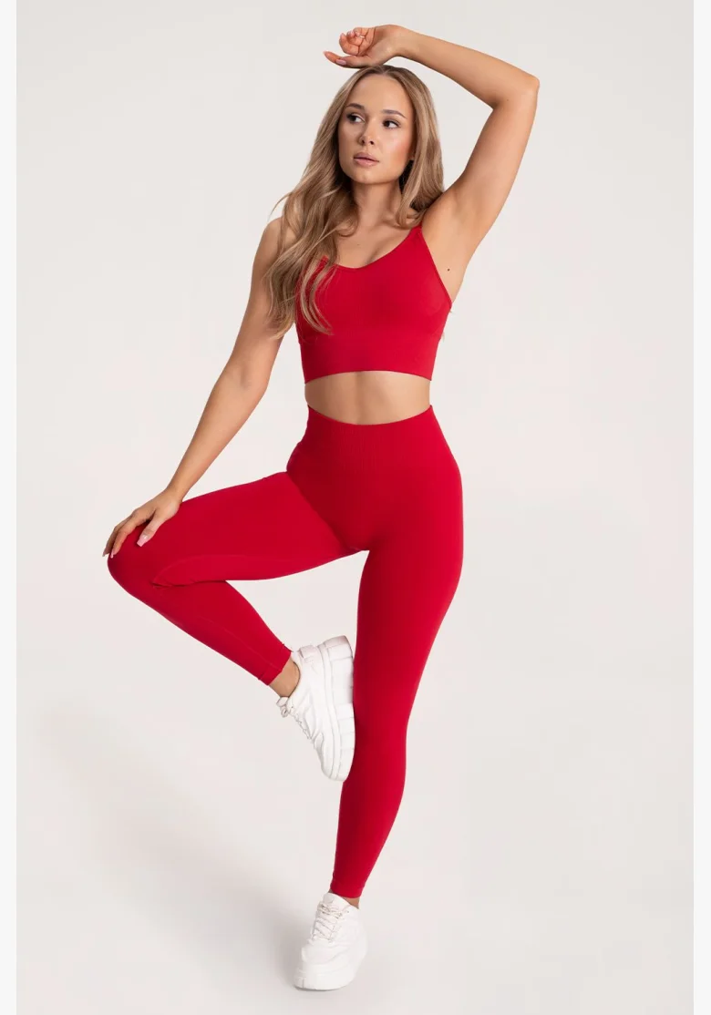 Gym Glamour Legíny Second Skin push up Red
