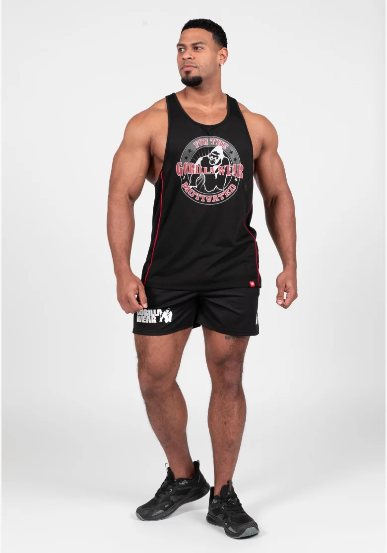 Gorilla Wear pánské tílko Casper Stringer – černá / červená