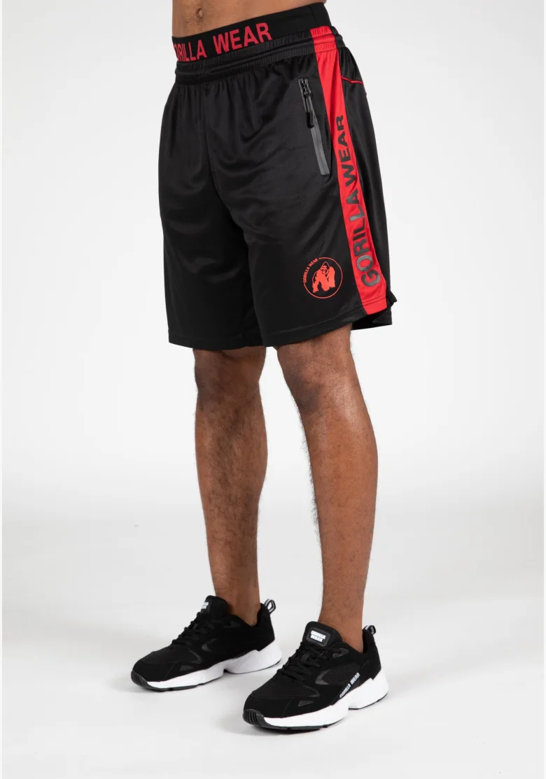 Gorilla Wear pánské šortky Atlanta – černo/červené