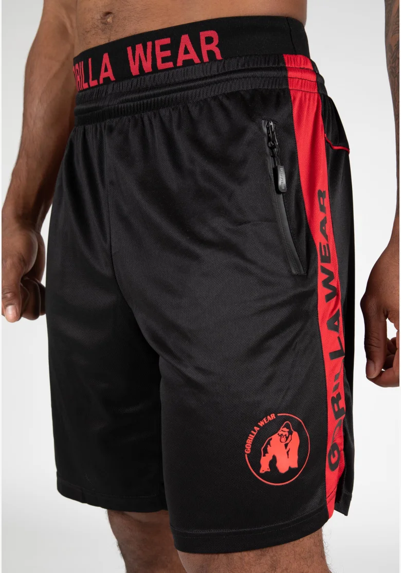 Gorilla Wear pánské šortky Atlanta – černo/červené