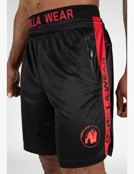 Gorilla Wear pánské šortky Atlanta – černo/červené