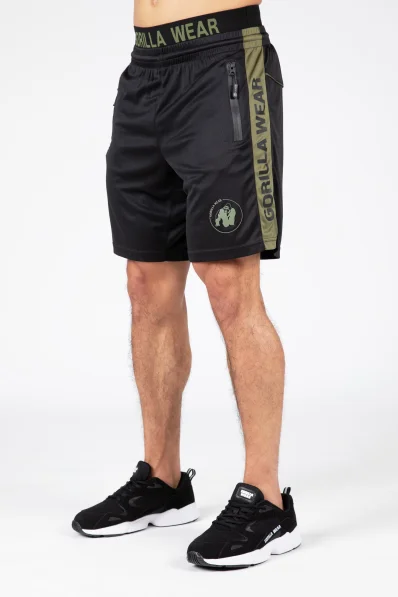 Gorilla Wear pánské šortky Atlanta – černo/zelené