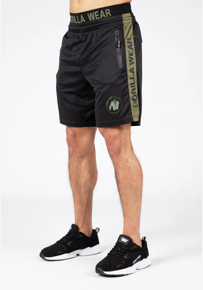 Gorilla Wear pánské šortky Atlanta – černo/zelené