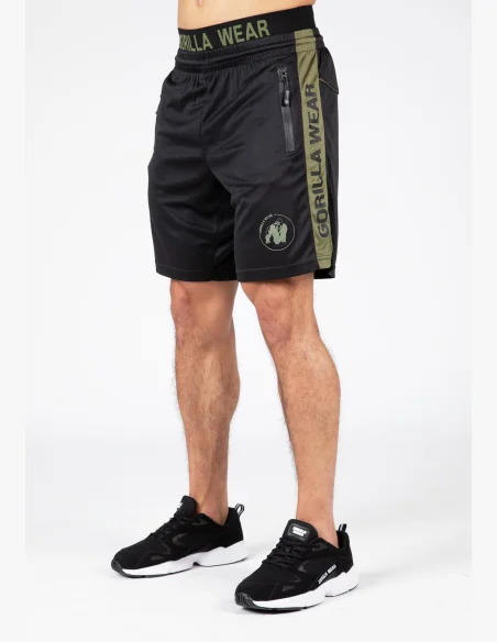 Gorilla Wear pánské šortky Atlanta – černo/zelené