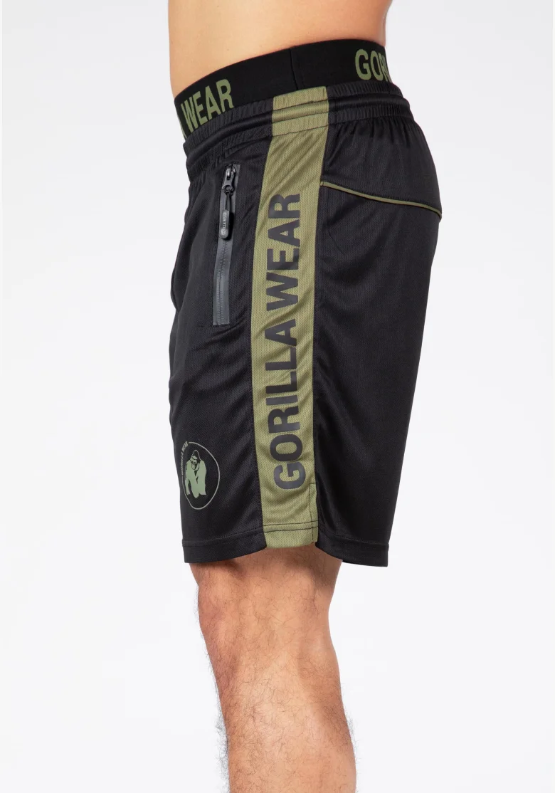 Gorilla Wear pánské šortky Atlanta – černo/zelené