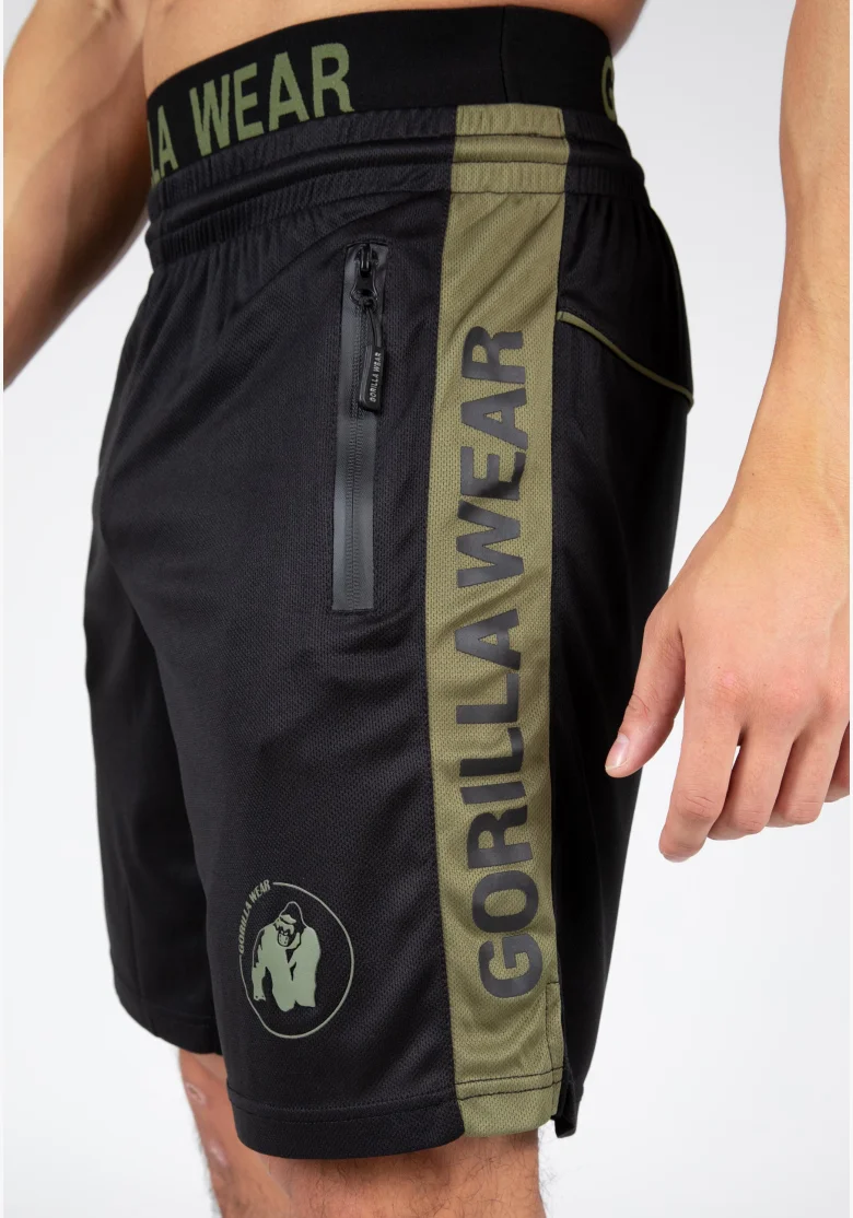 Gorilla Wear pánské šortky Atlanta – černo/zelené