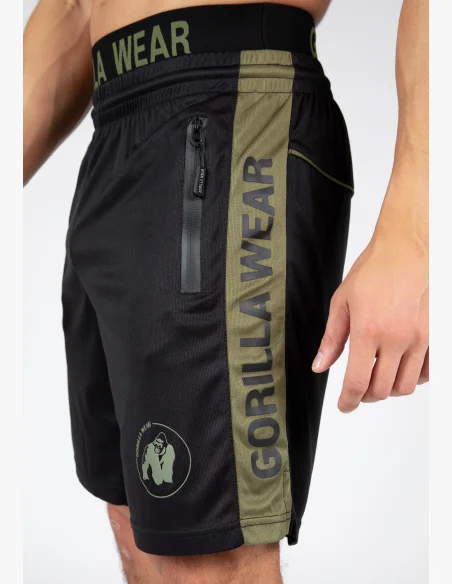 Gorilla Wear pánské šortky Atlanta – černo/zelené