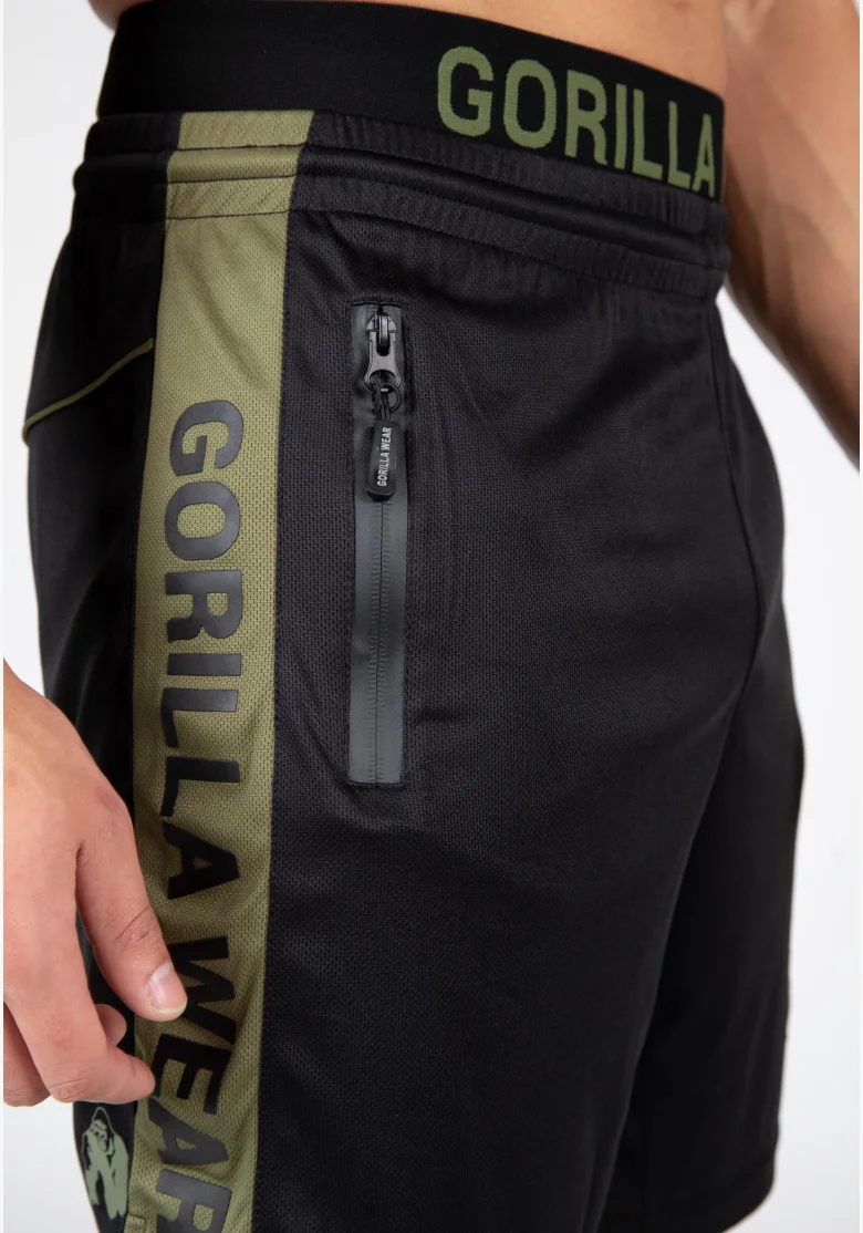 Gorilla Wear pánské šortky Atlanta – černo/zelené