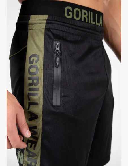 Gorilla Wear pánské šortky Atlanta – černo/zelené