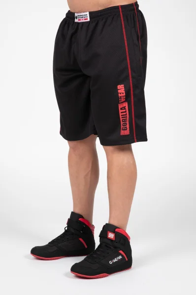 Gorilla Wear pánské šortky Wallace Mesh – černá / červená