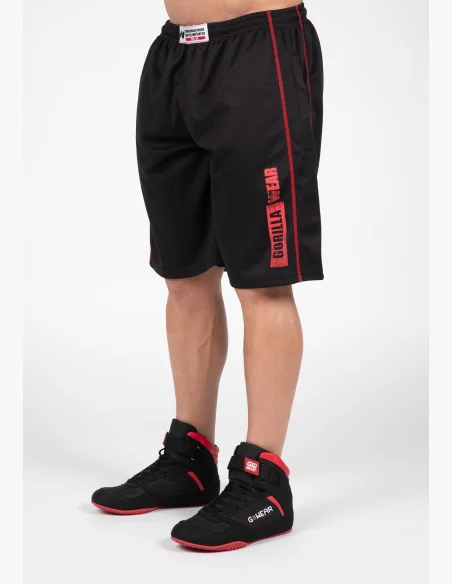 Gorilla Wear pánské šortky Wallace Mesh – černá / červená