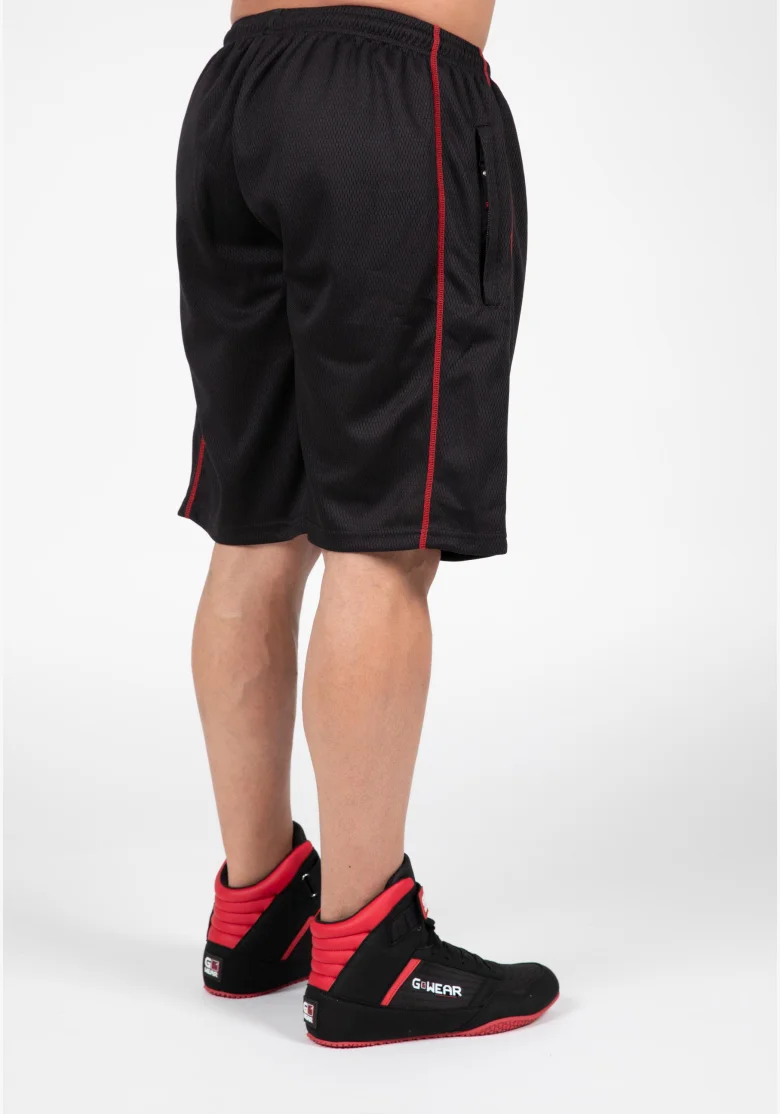 Gorilla Wear pánské šortky Wallace Mesh – černá / červená