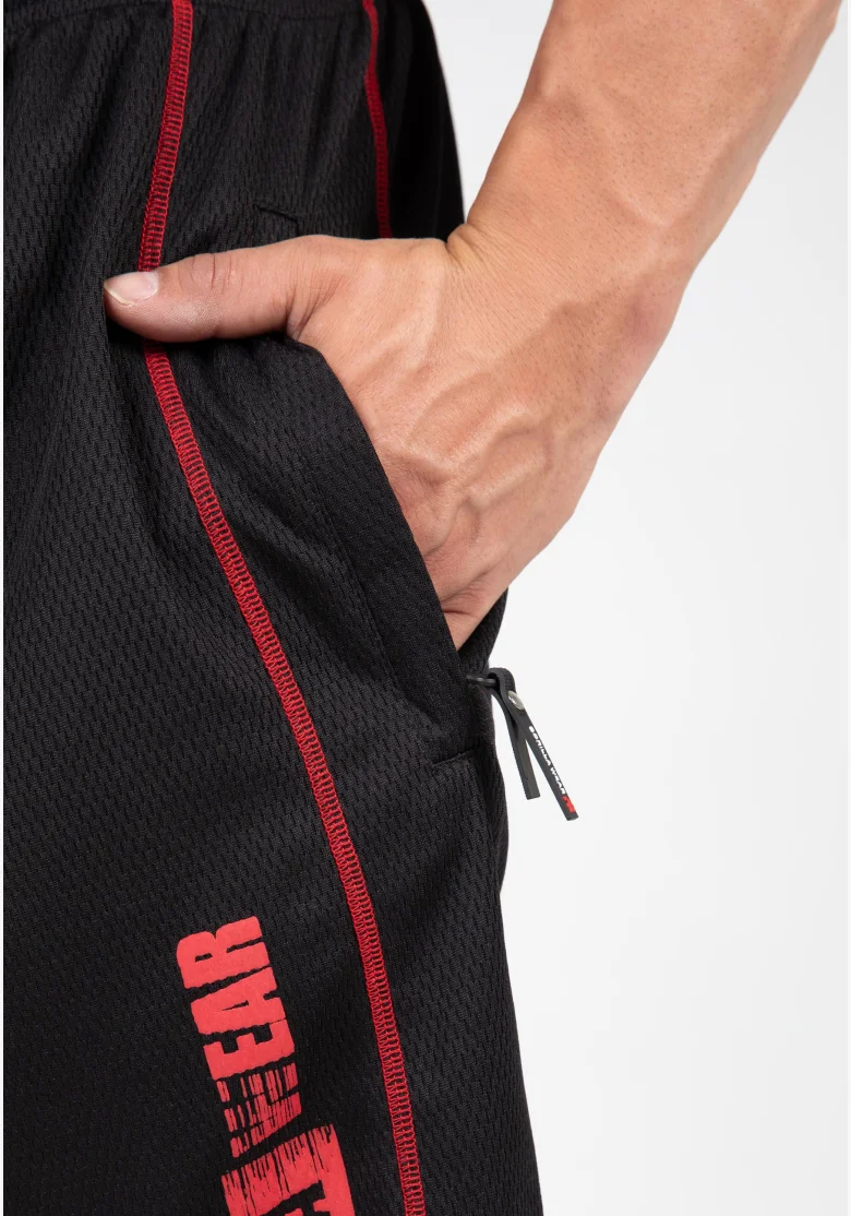 Gorilla Wear pánské šortky Wallace Mesh – černá / červená