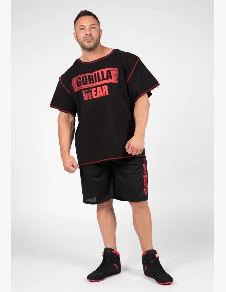 Gorilla Wear pánské šortky Wallace Mesh – černá / červená