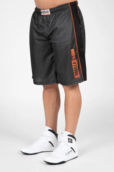 Gorilla Wear pánské šortky Wallace Mesh – šedá / oranžová