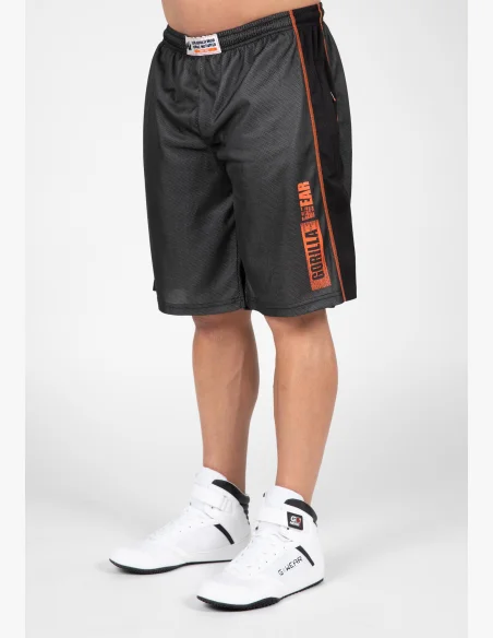 Gorilla Wear pánské šortky Wallace Mesh – šedá / oranžová