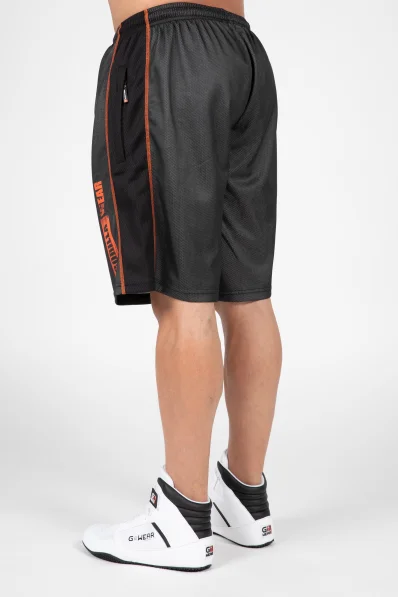 Gorilla Wear pánské šortky Wallace Mesh – šedá / oranžová 2