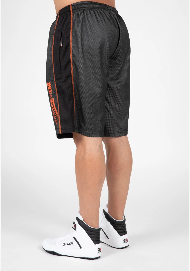 Gorilla Wear pánské šortky Wallace Mesh – šedá / oranžová