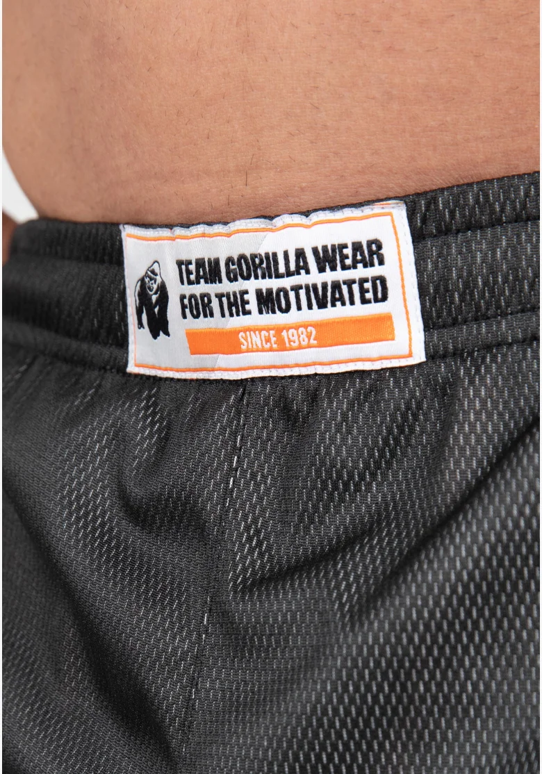 Gorilla Wear pánské šortky Wallace Mesh – šedá / oranžová