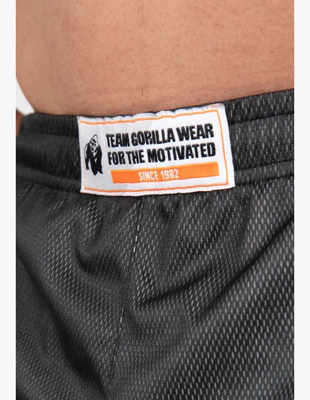 Gorilla Wear pánské šortky Wallace Mesh – šedá / oranžová