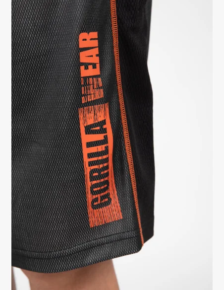 Gorilla Wear pánské šortky Wallace Mesh – šedá / oranžová