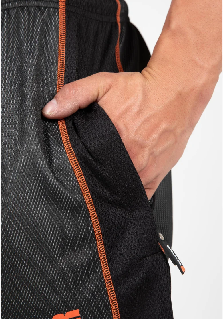 Gorilla Wear pánské šortky Wallace Mesh – šedá / oranžová
