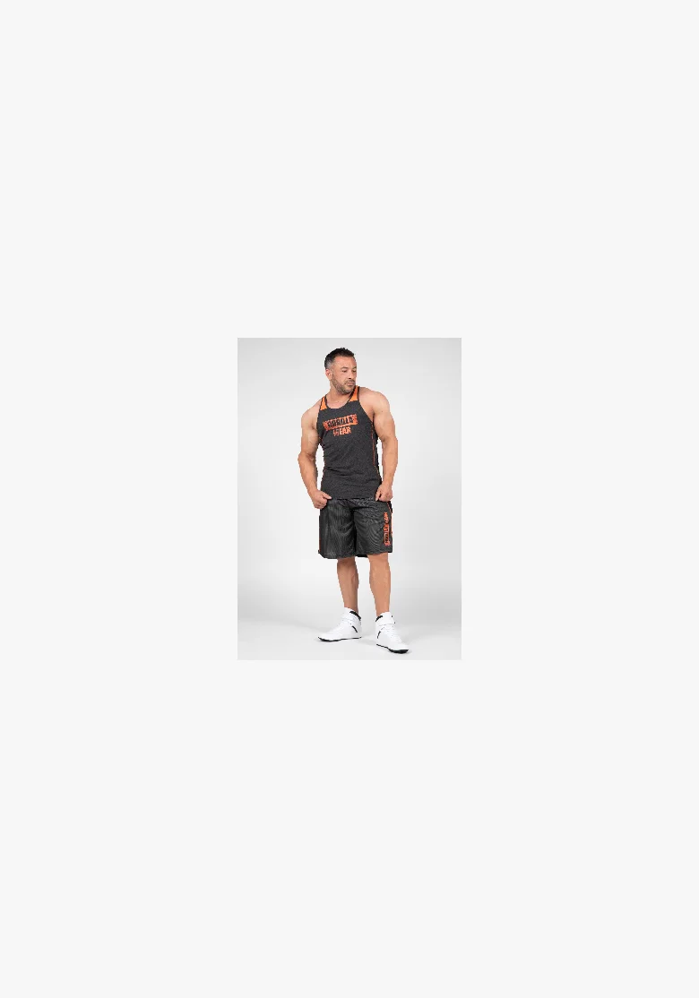 Gorilla Wear pánské šortky Wallace Mesh – šedá / oranžová