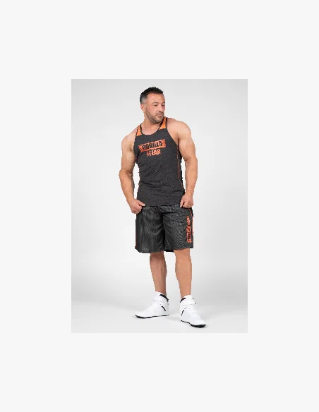 Gorilla Wear pánské šortky Wallace Mesh – šedá / oranžová
