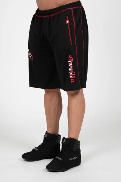 Gorilla Wear pánské šortky Marlow Mesh – černá / červená
