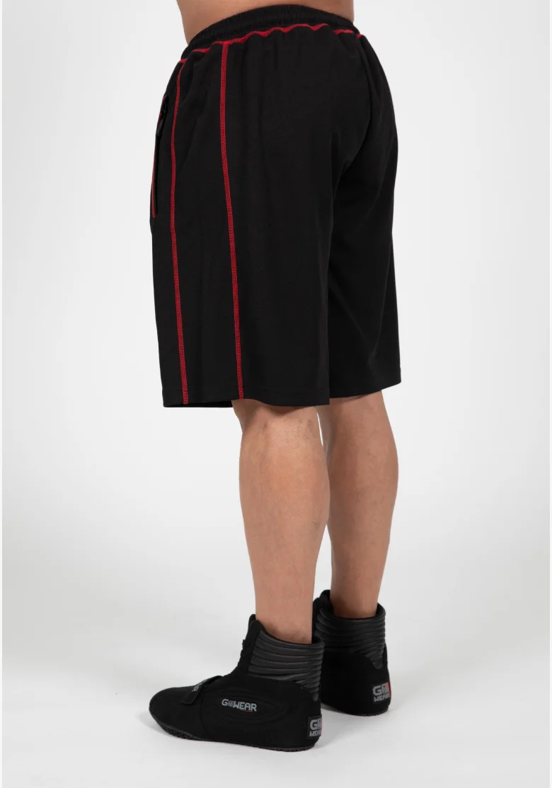 Gorilla Wear pánské šortky Marlow Mesh – černá / červená