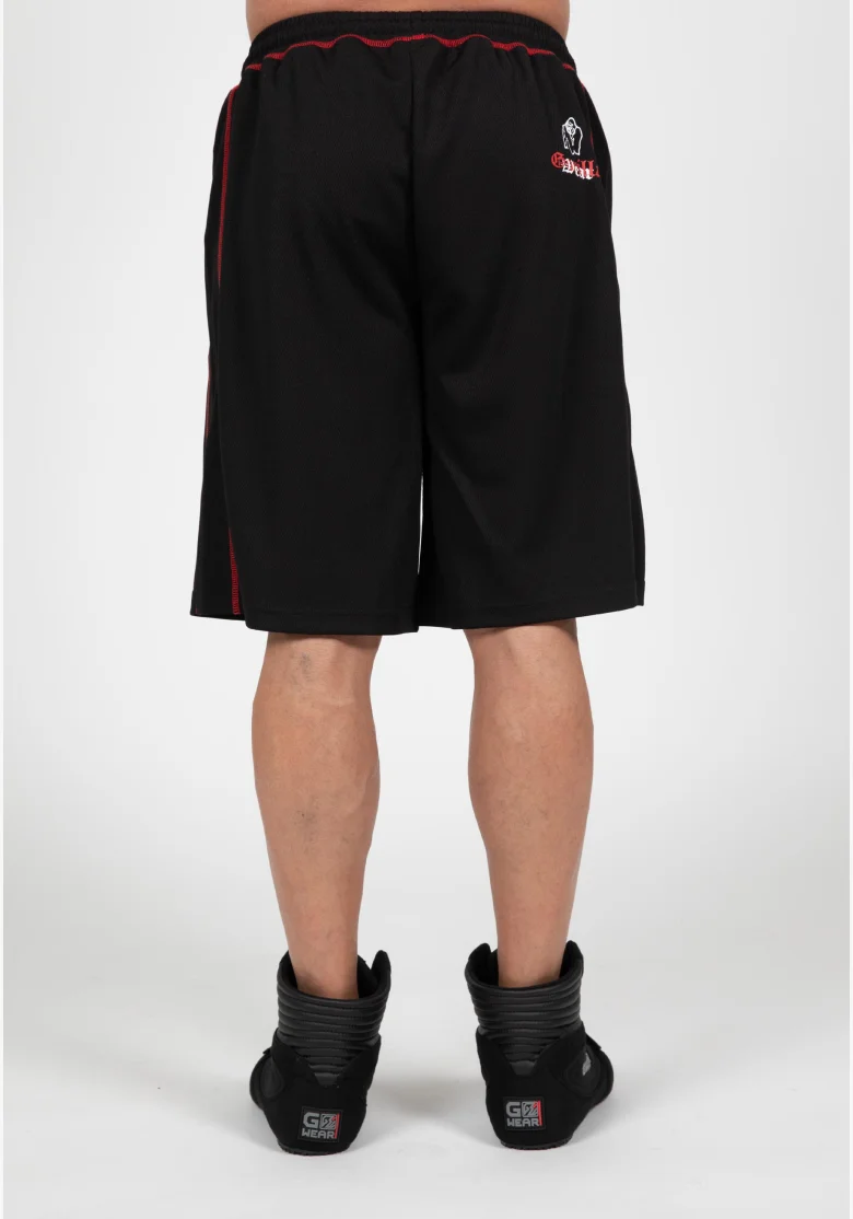 Gorilla Wear pánské šortky Marlow Mesh – černá / červená