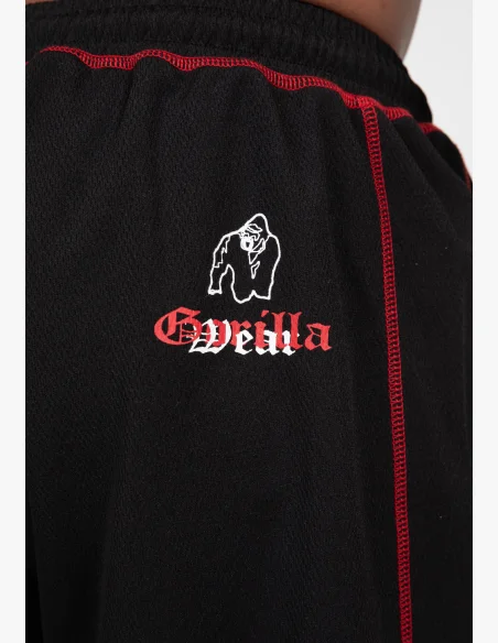Gorilla Wear pánské šortky Marlow Mesh – černá / červená