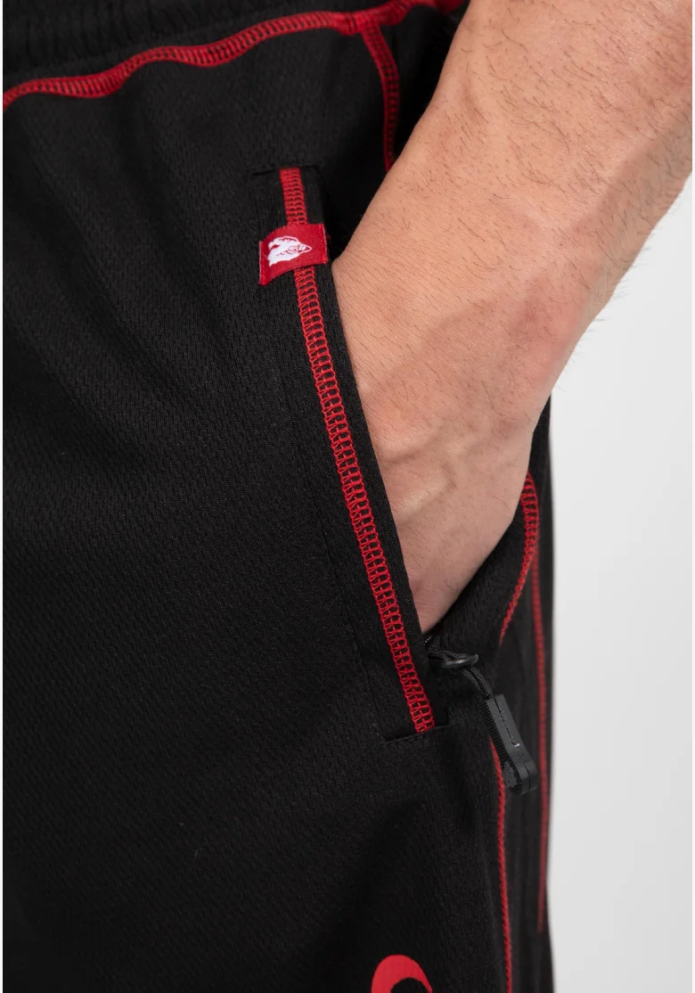 Gorilla Wear pánské šortky Marlow Mesh – černá / červená