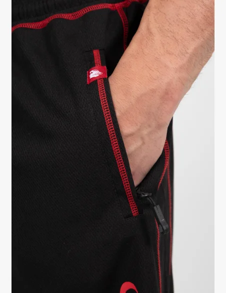 Gorilla Wear pánské šortky Marlow Mesh – černá / červená