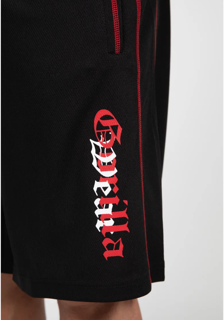 Gorilla Wear pánské šortky Marlow Mesh – černá / červená