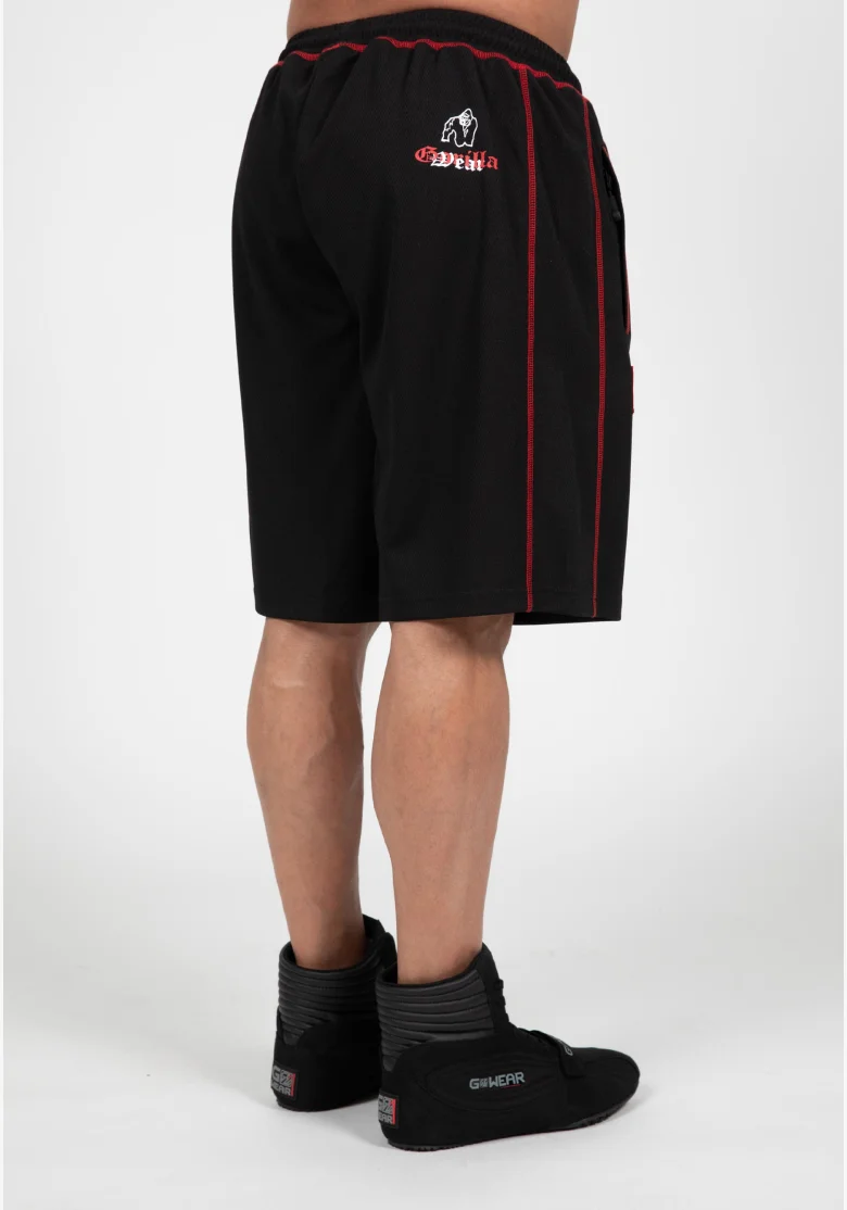 Gorilla Wear pánské šortky Marlow Mesh – černá / červená