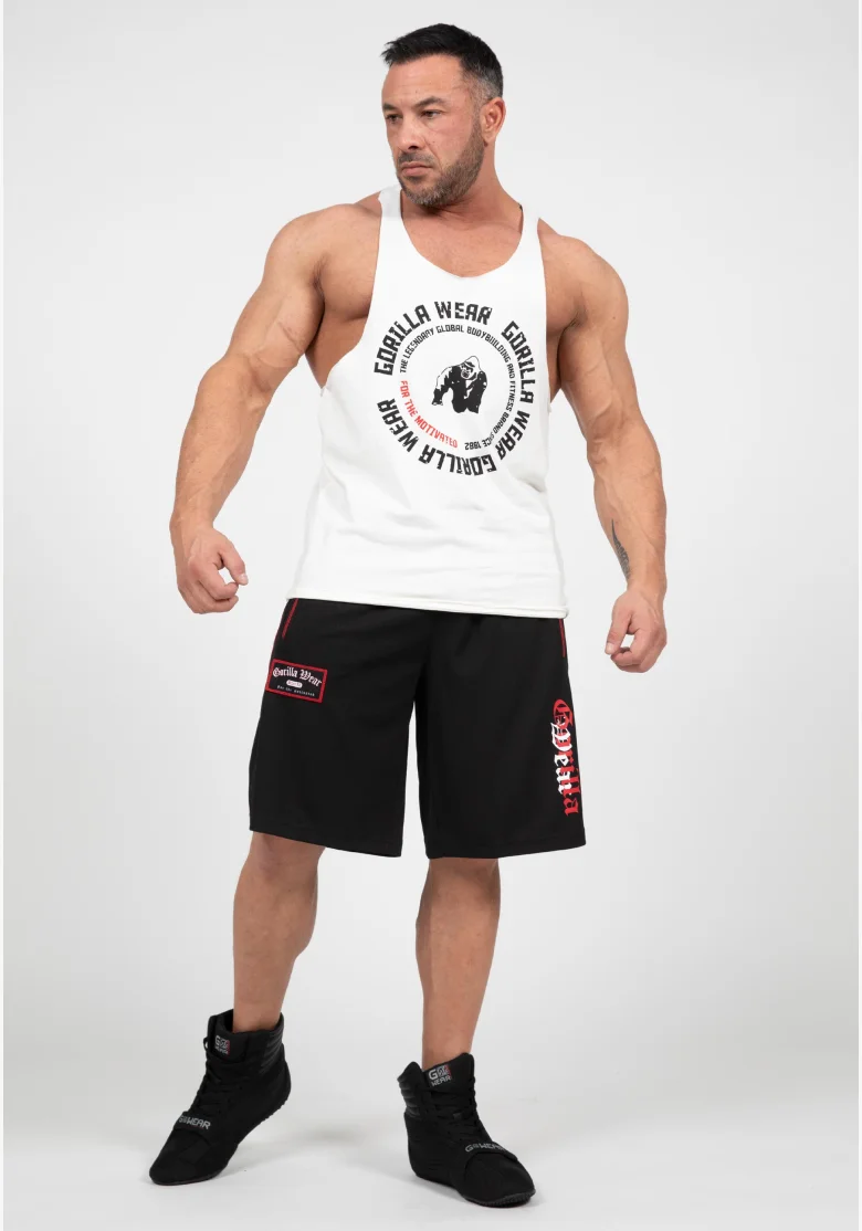 Gorilla Wear pánské šortky Marlow Mesh – černá / červená