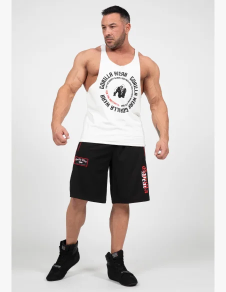 Gorilla Wear pánské šortky Marlow Mesh – černá / červená