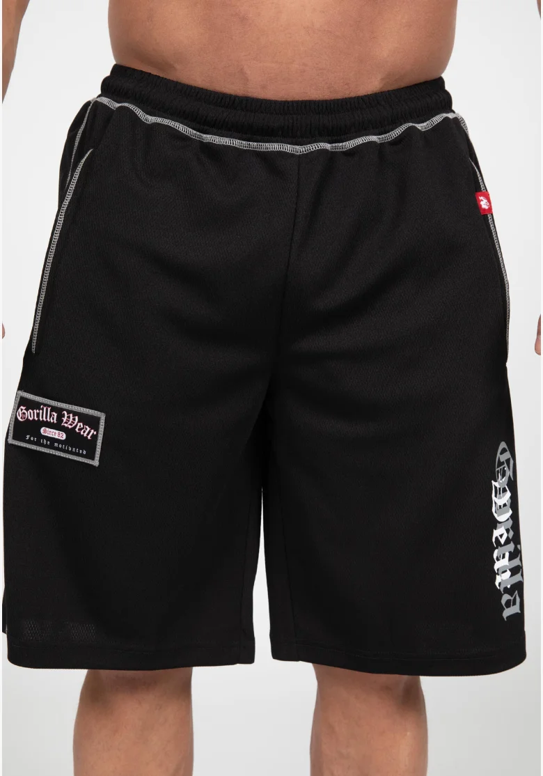 Gorilla Wear pánské šortky Marlow Mesh – černá / šedá