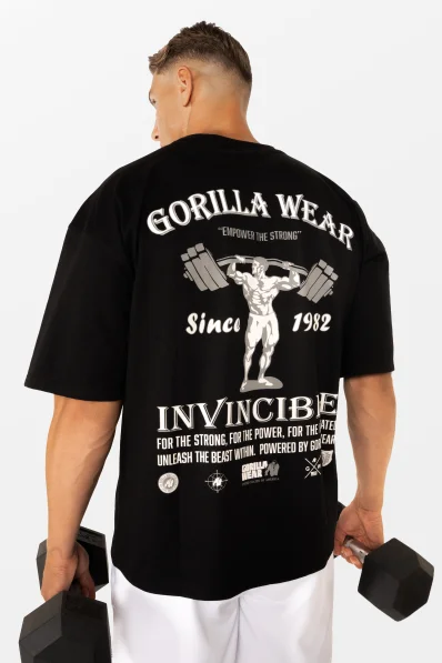 Gorilla Wear pánské oversized tričko Kingston – černá