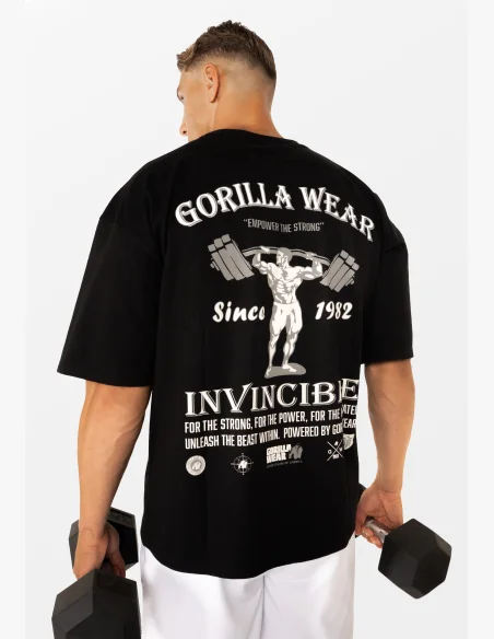 Gorilla Wear pánské oversized tričko Kingston – černá