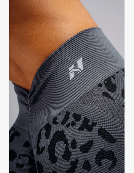 NEBBIA Kompresní push-up legíny s leopardím vzorem PRIMAL černé