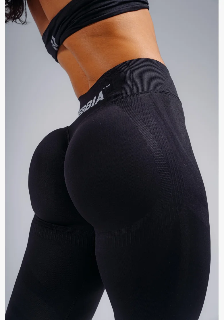 NEBBIA High-waist extra push-up legíny PRIMAL černé