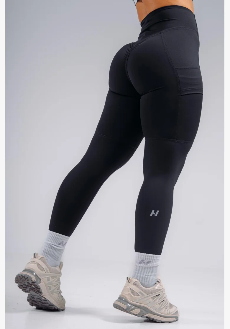 NEBBIA High-waist tvarující legíny s kapsami PRIMAL černé