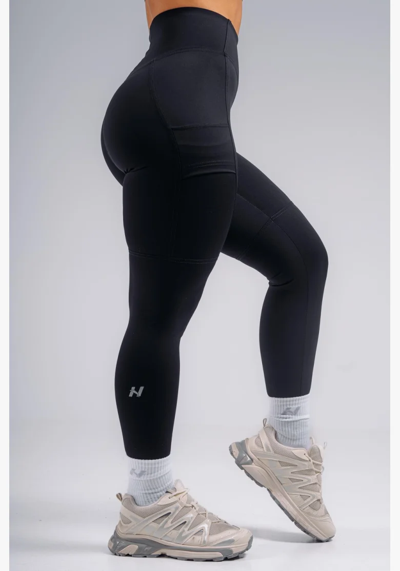 NEBBIA High-waist tvarující legíny s kapsami PRIMAL černé