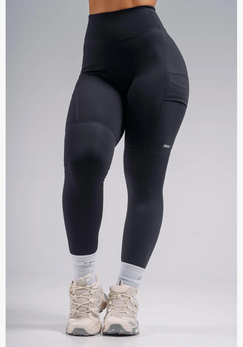 NEBBIA High-waist tvarující legíny s kapsami PRIMAL černé