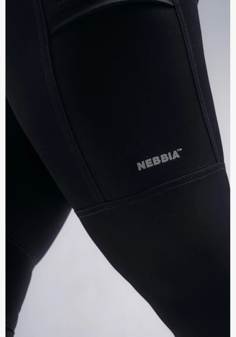 NEBBIA High-waist tvarující legíny s kapsami PRIMAL černé